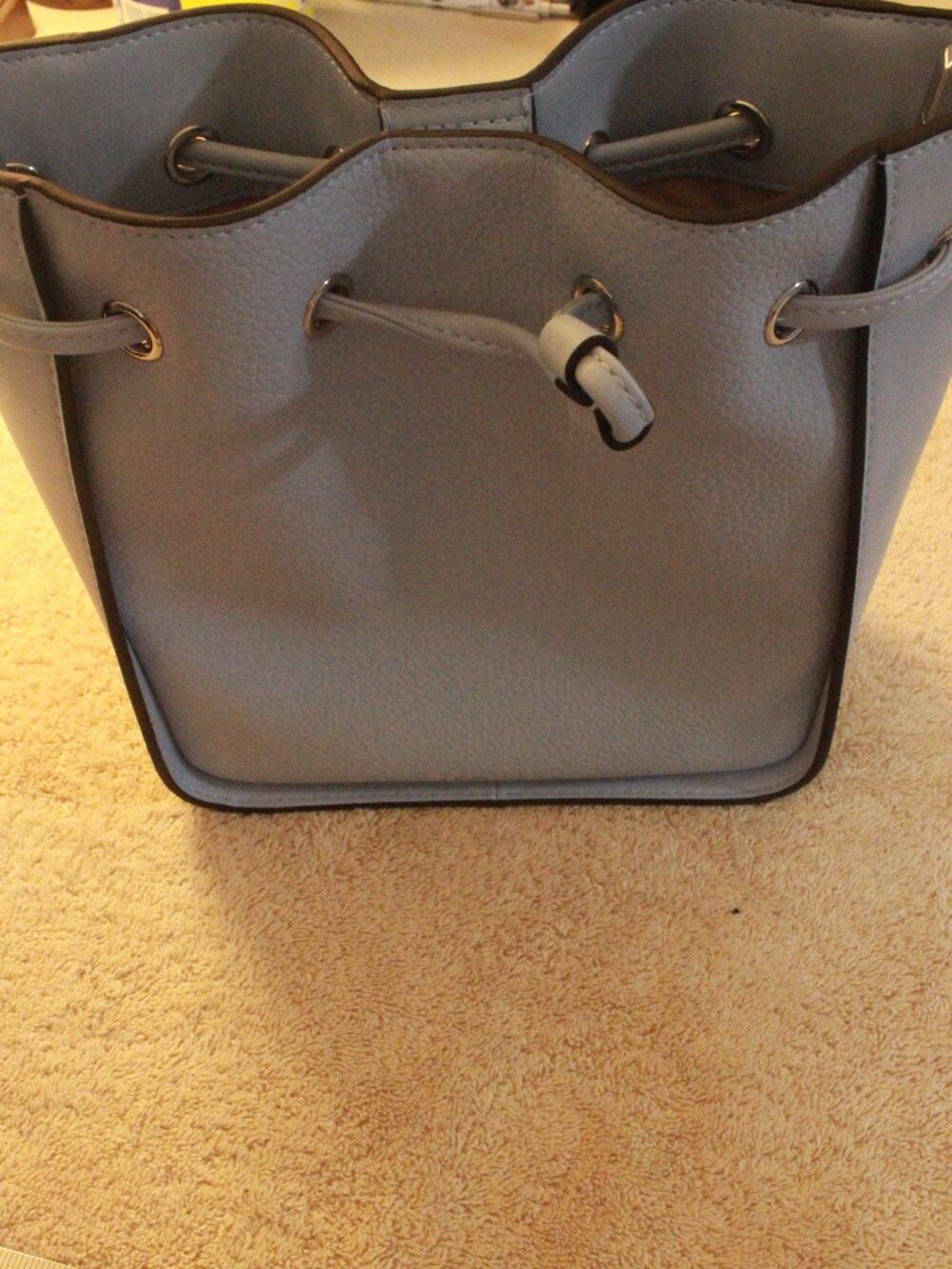 Calvin Klein Blue Drawstring Bucket Bag